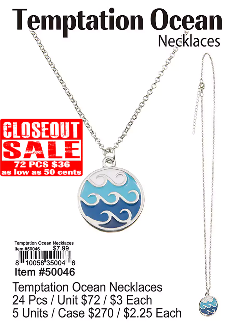 Temptation Ocean Necklaces - Closeout 72 Pcs.